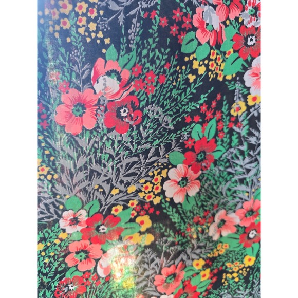 Vintage 70s Queen's Way Black Floral Maxi Dress Size M Retro Boho Summer Hippie - Picture 8 of 13